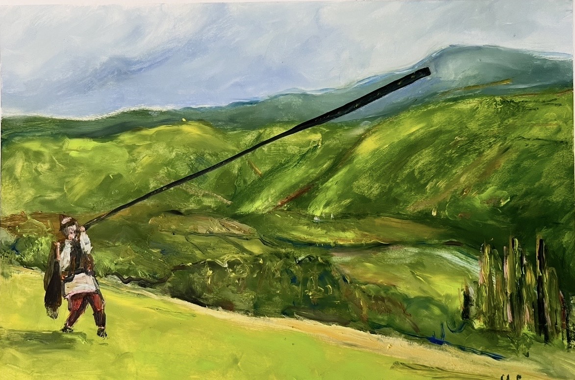 Trembita Call of the Carpathians painting